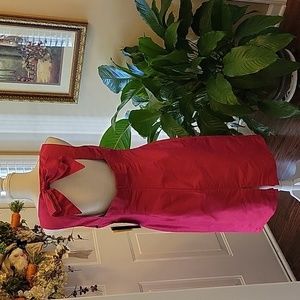 Alfred Sung Dessy Sangria sleeveless sheath dress open back w/bow Lined 12 New…